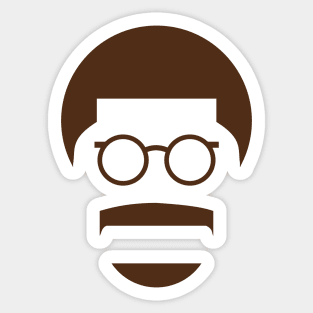 Man With Glasses Sticker